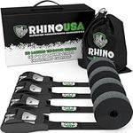 Rhino USA Tie Down Lashing Straps (4PK) - 500 kg Guaranteed Max Break Strength - Includes (4) Heavy Duty 2.5 cm x 3.6 m Pull Cam Buckle Straps - Best for Securing Cargo, Kayak, Cooler, Roof Rack, Etc