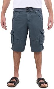 X RAY Mens Cargo Shorts Camo & Solid Colors 12.5" Inseam Knee Length Classic Fit Multi Pocket (Big and Tall Shorts for Men), Twill Taped Steel, 32