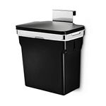 simplehuman 10 Liter / 2.6 Gallon In-Cabinet Trash Can, Heavy-Duty Steel Frame, Black