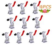 10 pack Hold Down Toggle Clamps Latch Antislip Red 201B Hand Tool 200Lbs Holding Capacity Antislip Horizontal Quick Release Heavy Duty Toggle Clamp Tool (201B)