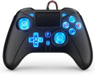 Compatible with PS5 Controller, Wired Controller for Playstation 5/PS4/PC, Gaming Controllers, Gamepad with Dual Vibration 6-axis Gyroscope Support Turbo Macro Multi Touch Pad 3.5mm Audio Jack
