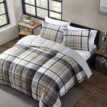 Eddie Bauer - Queen Comforter Set, Plaid Reversible Bedding, Stylish & Warm Home Decor (Normandy Grey, Queen)