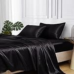 MR&HM Satin Bed Sheets, Queen Size 