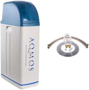 Aqmos R2D2-48 Wasserenthärtungsanlage mit Anschlussset 1" | Wasserenthärter für Haushalte bis zu 5 Personen | Entkalkungsanlage, Antikalkanlage für weiches Wasser
