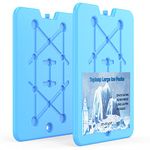 Tapleap Large and Thin Ice Packs for Coolers - Long Lasting Freezer Packs - 25 Minute Quick Freeze, Slim and Reusable Ice Substitute 13 x 10 x 0.5 inch Set of 2