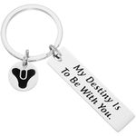 HUTIMY Destiny 2 Merchandise for Men Video Gamer Player Gift My Destiny Is To Be With You Gamer Gift for Boyfriend, Stainless Steel, Medium