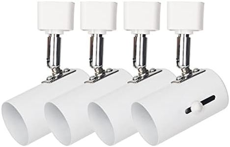 SHILIHE White line Voltage Track Lighting Heads E26 H Type( no Bulb ) , ETL Listed,4Pack