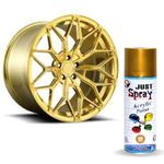 just spray Metallic Gold Glossy Finish fast dry Acrylic Multipurpose Spray Paint | DIY, Quick Drying Good finish for Metal, Wood, art and craft and Walls 400ml pack of 1