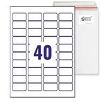 Greener Route™ 40 Address Labels per A4 sheet 47.5x25.5mm Round corner, self adhesive, pure white- easy to peel - FSC certified - Multi-purpose (Laser, Copier, Inkjet) (100)