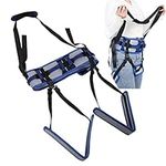 Patient Lift Sling, Heavy Duty Stand Assist Transfer Sling, Soft Nylon Leg Loops Patient Transfer Belt Paralyzed People Body Lifting Aids, Easier and Safer Transfers Toileting for Hemiplegia(L)