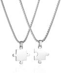 Matching Puzzle Necklace for Couples Gifts for Boyfriend Christmas Birthday Gifts for Girlfriend Valentines Gifts for Best Friend Puzzle Piece Connecting Necklaces for 2