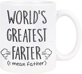 Dad Mugs for Father's Day Funny Birthday Gifts for men World's Best Farter I Mean Father Unique Fathers Day Gift Mugs for Him,Christmas Thanksgiving Day Gifts for for Dad New Dad Papa In Law CoffeeMug