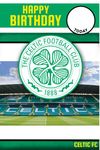 Danilo Promotions Limited Personalised Celtic FC Birthday Card, Any Age Celtic Football Card, Any Name Celtic Birthday Greeting Card, Celtic FC Birthday Cards,Multi,9 x 6 inch