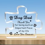 JMIMO Dog Dad Gifts Acrylic Puzzle Dog Dad Birthday Gifts Christmas Father's Day Presents for Dog Dad - Thank You For Being Such An Important Piece Of My Life