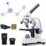 Swift Microscope SW150, Compound Student Microscope, 40X-1000X, Monocular Head, All-Glass Optics, with Wide-Field 10X/25X Eyepieces, Coarse & Fine Focusing, Dual Illumination, Cordless-Capable