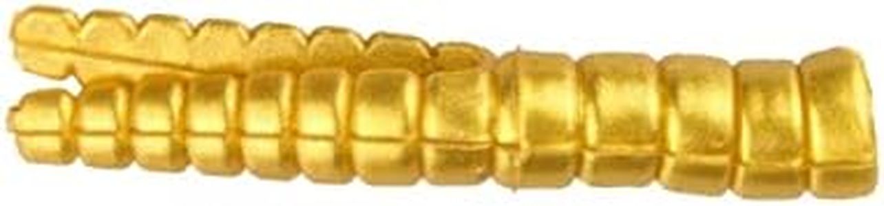 Leland's Lures Trout Magnet 50-Pack Split-Tail Grub Body Pack, Also Great for Bass and Panfish, Mealworm Gold