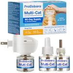 ProElobara Cat Pheromone Calming Diffuser: Cat Calming Pheromone Plug Diffuser - Calming Pheromones Anxiety Stress Relief Diffuser for Cats - Calm Cats Pheromones Diffusers 60 Day Supply