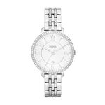 Fossil Women's Jacqueline Quartz Stainless Steel Three-Hand Watch, Color: Silver Glitz (Model: ES3545)