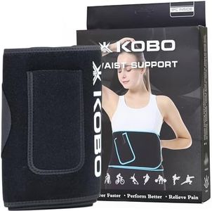 Kobo 3686 Premium Waist Trimmer Faster Weight Neoprene Loss Ab Belt Trainer, Slimmer Kit, Sweat Wrap, Stomach Slimmer, Low Back and Lumbar Support with Sauna Suit Effect, Best Abdominal Trainer