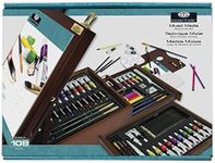 Royal & Langnickel R&L 102-Piece Mixed Media Dark Easel Set