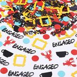 240 Pieces Friends TV Show Confetti for Bridal Shower Decorations, Friends Themed Bachelorette Table Decorations Include Lobster, Engaged Confetti