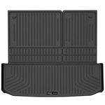 Husky Liners Weatherbeater Cargo Liner | Fits 2022-2024 Nissan Pathfinder & Infinity QX60 (Fits to Back of 2nd Row - Folds Up & Down w/3rd Row) | Cargo, 1-pc Black - 25701