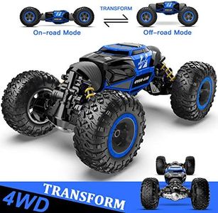 BEZGAR TD141 RC Cars-1:14 Scale Remote Control Crawler, 4WD Transform 15 Km/h All Terrains Electric Toy Stunt Cars RC Car Vehicle Truck Car with Rechargeable Battery for Boys Kids and Adults