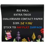 Oxdigi Black Chalkboard Contact Paper/24 x 196 inches/Large Chalk Board Roll Peel & Stick/Self Adhesive Wallpaper Blackboard Wall Decal Sticker Removable/Kids’ Black Chalkboard/extra thick 0.3mm / CPP