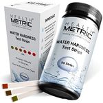 Health Metric Pro Water Hardness Test Kit | Quick & Easy Hard Water Test Strips for Water Softener Dishwasher Well Spa and Pool Water | 50 Tester Strips at 0-425 ppm | Calcium & Magnesium Hardness