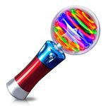 ArtCreativity 7.5 Inch Light Up Magic Ball Toy Wand for Kids - Flashing LED Wand for Boys and Girls - Thrilling Spinning Light Show - Batteries Included - Fun Gift or Birthday Party Favor