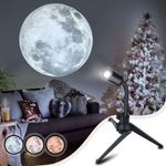 2024 Upgrade Non-Fade Moon Light with 3 Colors, USB Moon Light Projector for Yoga, 360° Rotatable Brightness Moon Lamp, 10 Adjustable Moon Projector, Moon Night Light Kids Gift for Moon Lover/Decor