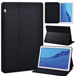 initial letter Printed FINDING CASE Fit Huawei MediaPad T3 10 9.6" Leather Cover - PU Flip Leather Smart Lightweight Shell Stand Cover Case for Huawei MediaPad T3 10 9.6" (black)