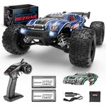 BEZGAR HM162 Hobby Grade 1:16 Scale Remote Control Truck, 4WD Top Speed 40+ Kmh All Terrains Electric Toy Off Road RC Truck Vehicle Car Crawler with 2 Rechargeable Batteries for Boys Kids and Adults.