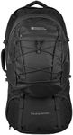 Mountain Warehouse Traveller 60L + 20L Rucksack - Large Backpack with Rain Cover, Detachable Daypack, Adjustable Back Support Travel Bag - For Camping, Hiking, Trekking Black One Size
