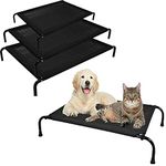 Raised Dog Bed Medium - Metal Frame Dog Cot Elevated Pet Bed Raised Dog Pet Bed with Breathable Mesh &No-Slip Rubber Feet, Lightweight & Portable Bed, Outdoor for Travel and Garden, 106x62x15cm