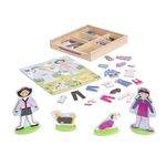 Melissa & Doug Best Friends Magnetic Dress-Up Wooden Dolls Pretend Play Set (78 pcs) | Pretend Play Magnetic Dolls Dress-Up Play Set