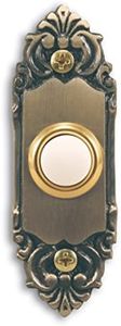 Heath Zenith SL-925-02 Wired Door Chime Push Button, Antique Brass with Lighted Center
