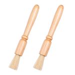 Gearmax 2 Pcs Coffee Grinder Cleaning Brush,Wood Dusting Brush Natural Bristles Brush Accessories for Espresso Stations Coffee Machine