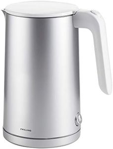 ZWILLING Enfinigy Cool Touch Electric Kettle, Cordless Tea Kettle & Hot Water - Non-Slip, BPA-Free,1.5L, 1500W, Silver