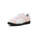 Puma Unisex-Child Attacanto Turf Training Soccer Cleats, White, 12 Big Kid