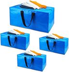 Moving Bags Heavy Duty, 4 pcs Reusable Moving Totes, Extra Large moving boxes with Backpack Straps for Clothes Storage Containers,christmas storage,ornament storage box,Alternative to Moving Box