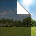 Coavas Window Privacy Film Heat Blocking Reflective Window Tint for Home, One Way Daytime Privacy Window Static Cling See Out Not in Anti UV Mirror Window Film, 17.5x78.7 Inch