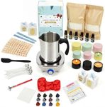 JULWHISPER Candle Making Kits for Adults, 80PCS 1000g Soy Wax Candle DIY Kits with Hot Plate, Stainless Steel Wax Melted Pot, Rich Aroma, Multicolored Candle Dye and More