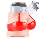 Shower Beer Buddy - Red Bikini Shower Beer Holder w/ Silicone Suction Cup | Holds Your Cold Beer Can in the Shower or Bath Tub | Drink Accessories Gifts Bathtub Caddy Bathroom Shower Beer Can Holder