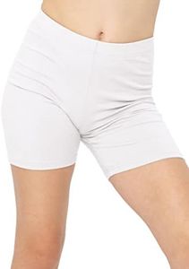 Girl's Oh So Soft Biker Shorts White Small