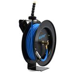 Zephyr Auto- Retractable Air Hose Reel - Black - 13MMX10 MTR Medium Duty