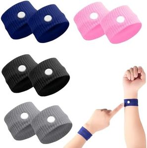 8 Pcs Motion Sickness Relief Bands,Sea Sickness Bands for Pregnancy Children Adults, Natural Anti-Nausea Acupressure Wristband for Car Flying Pregnancy Travel Morning Sickness