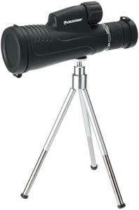 Celestron 72373 Outland X 10-30x50mm Waterproof Monocular with Tripod, Cleaning Cloth, Eyepiece Covers and Belt Case - Durable Housing, BaK-4 Prism Glass and Multi-Coated Optics, Black
