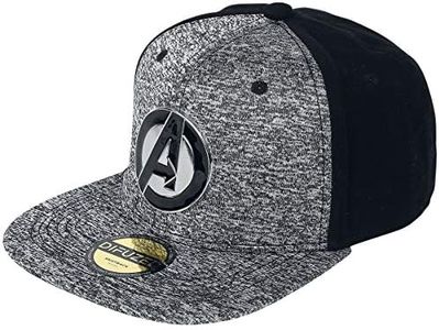 Bioworld - Difuzed Avengers Casquette de Baseball, Grise Et Noire, Standard Homme