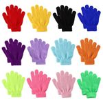 Irunfast 12 Pairs Winter Kids Gloves, Winter Full Finger Knitted Magic Gloves Colourful Warm Winter Children's Gloves for Boys and Girls Aged 3-10 Years Old Winter Daily Cycling, Playing,Travelling